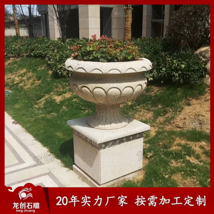 龍創(chuàng)石雕介紹園林景觀石雕花缽價(jià)格